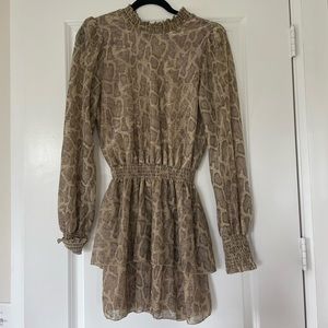 Show Me Your MuMu Long Sleeve Animal Print Dress